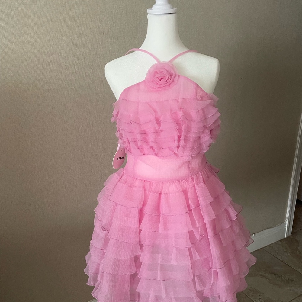STAUD Blush Tulle Dress